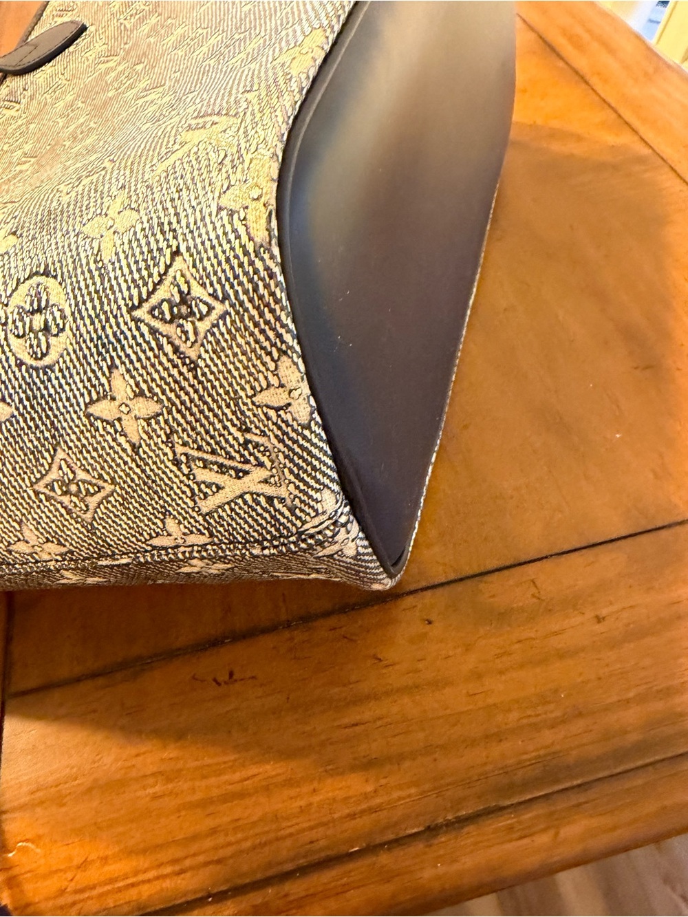 Louis Vuitton Monogram Denim Tote - Blue and Cream - Picture 5 of 7